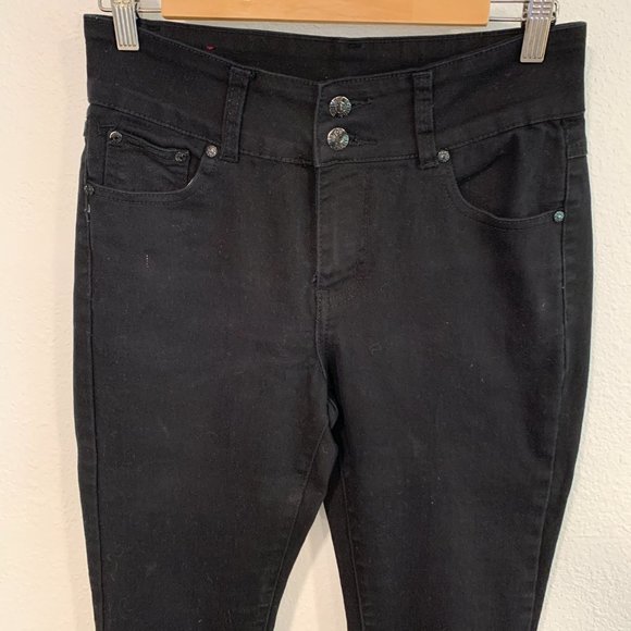 Ling's Black Skinny Jeans Stretch Denim Pants W29" x L30.5" Womens JRs Size 7/8 - Picture 5 of 7